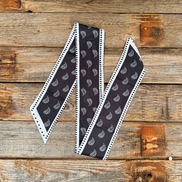 Black and White Western Skinny Mini Wild Rag Scarf / Cowgirl Necktie #TW108