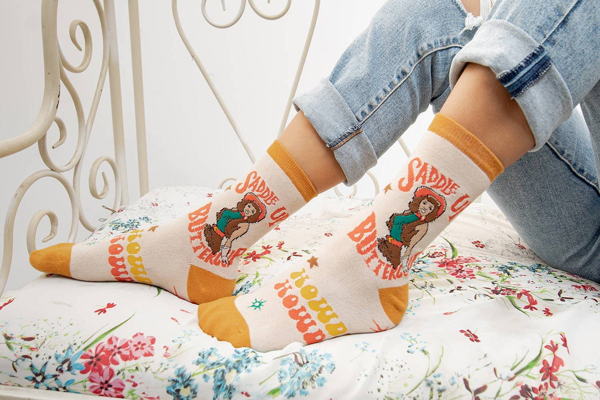 Saddle Up | Women's Western Cowgirl Crew Socks