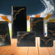 Texas Longhorns Burnished Leather Magnetic Front Pocket Wallet