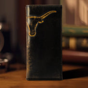 Texas Longhorns Burnished Leather Secretary Wallet